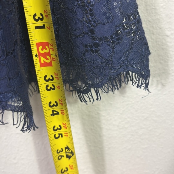 Joie Navy Blue Lace Fit And Flare Sleeveless Dress size 0 - Picture 6 of 10